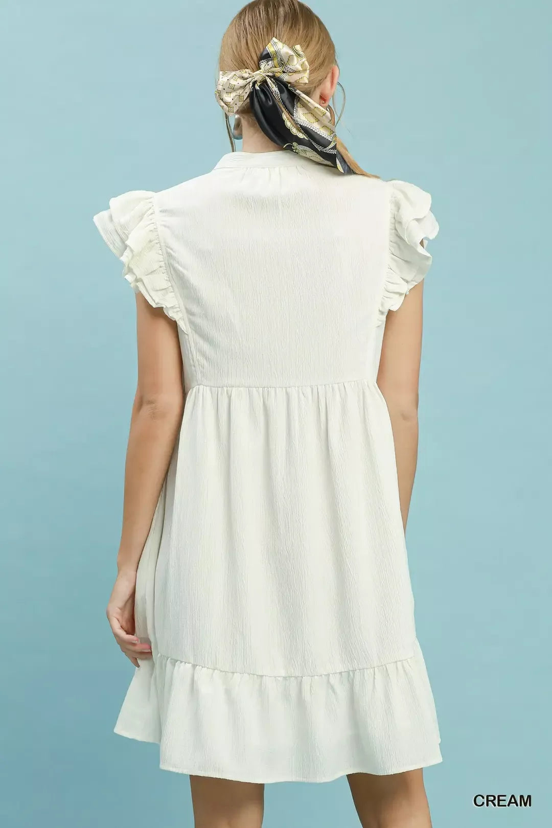 cream babydoll dress Cream Micro Floral Babydoll Dress